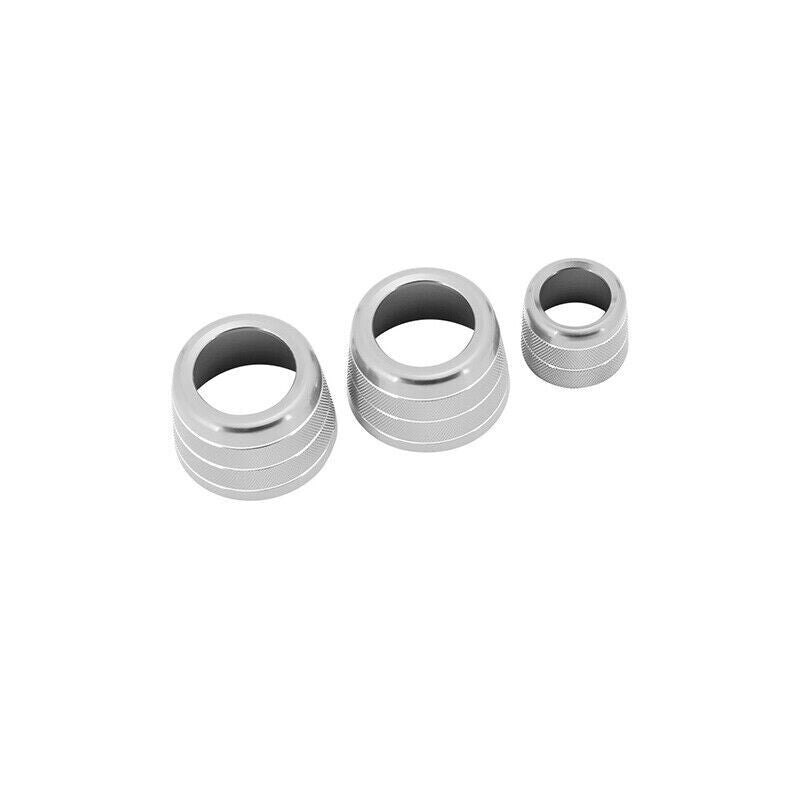 for BMW 5 Series G30 2018-2023 Silver Aluminum Middle Console Ac Knob Cover Trim