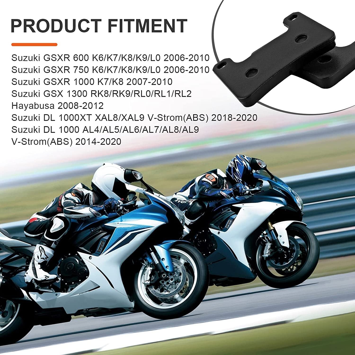 Brake Pads for Hayabusa 2008-2012 DL1000 Vstrom 2014-2020 DL1000XT Vstrom