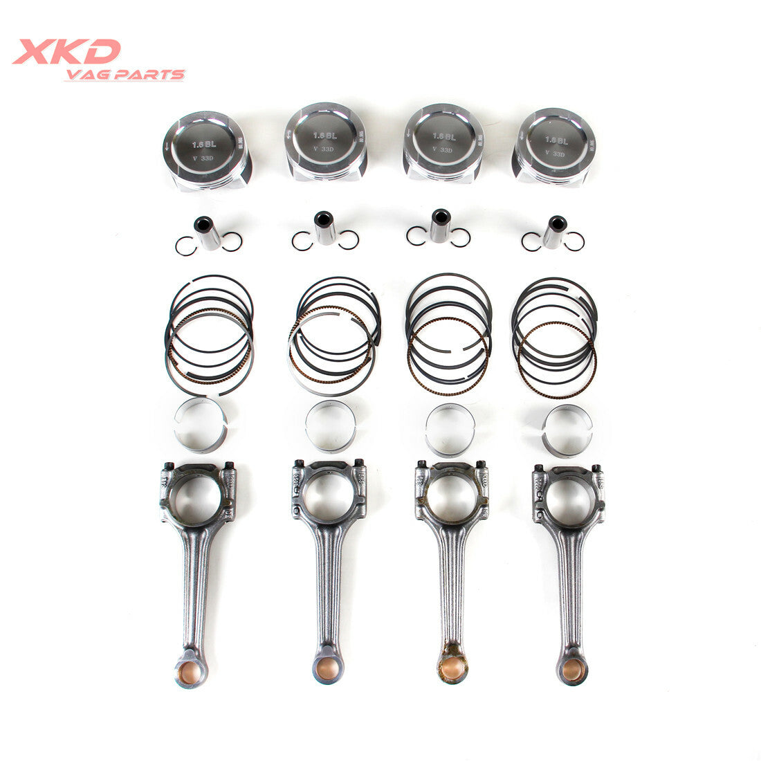 1.6-liter piston rings, connecting rods, and bearing housings suitable for Volkswagen for Golf AVU BFQ BSF