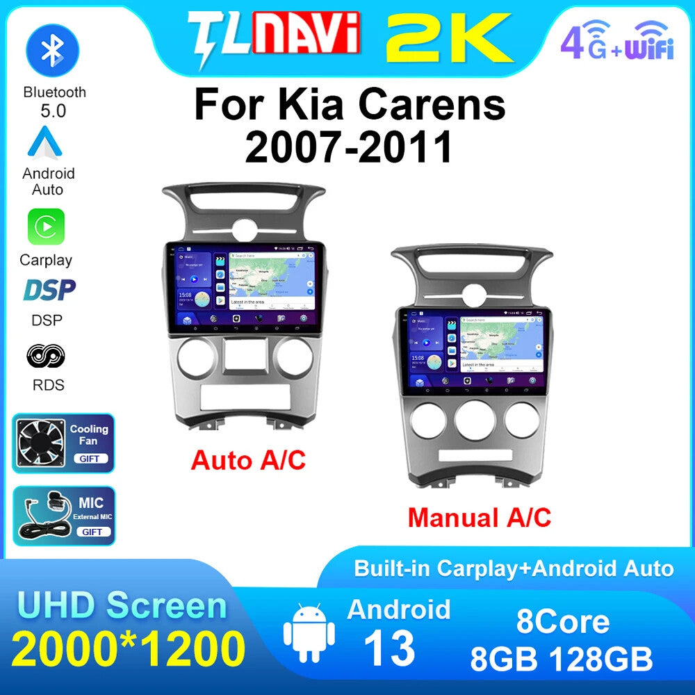 for Kia Carens 2007-2011 GPS CarPlay Car Stereo Radio GPS Stereo Player Screen