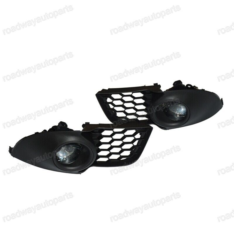 Bumper Fog Lights Lamps w/Cover Trim for Mitsubishi Lancer Sportback 2007-2014