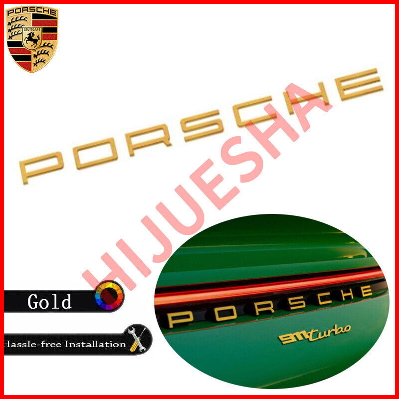 Gold P-O-R-S-C-H-E Letters Rear Badge Emblem Look Deck lid 991-559-235-91