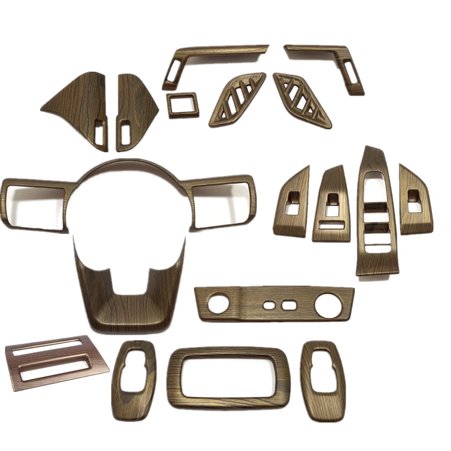 for Nissan Rogue 2021-23 Wood Grain Look Interior Accessories Kit Trim Cover 18P