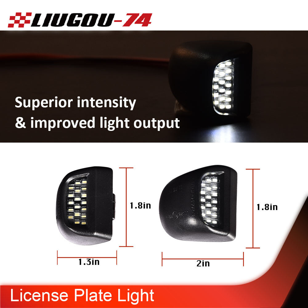LED license plate light housing suitable for 1999 - 2013 for GMC for Sierra 1500 2500HD 3500HD