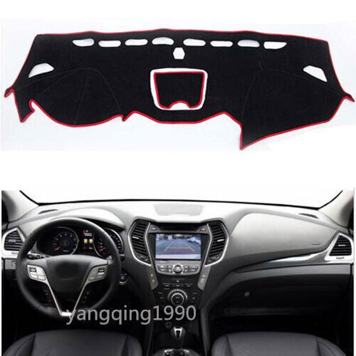 For 2016-18 for Hyundai Santa Fe Sport Dashboard Dash Mat Sun Cover Pad RedBlack 1X