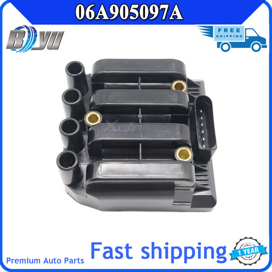for VW for Jetta Beetle for Golf Clasico L4 1.6L 2.0L UF484 New Ignition Coil 06A905097A