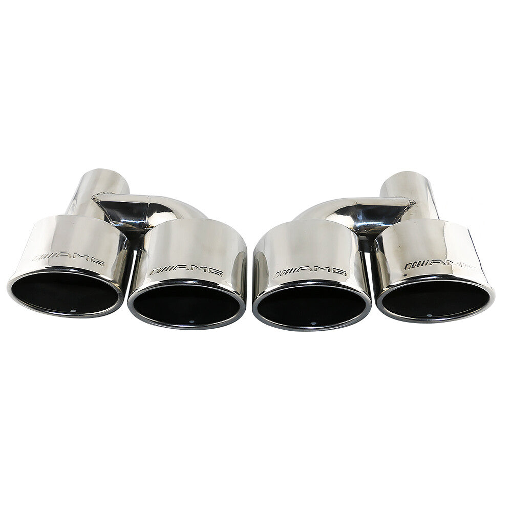 Engraved AMG Oval Dual Exhaust Tips for Mercedes-Benz Universal C-Class 2pcs