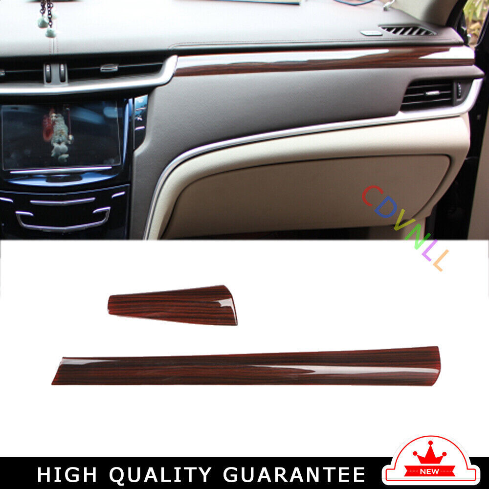LR AC Air Outlet Vent Cover Trim Strip for Cadillac XTS 2013-17 Red Wood Grain