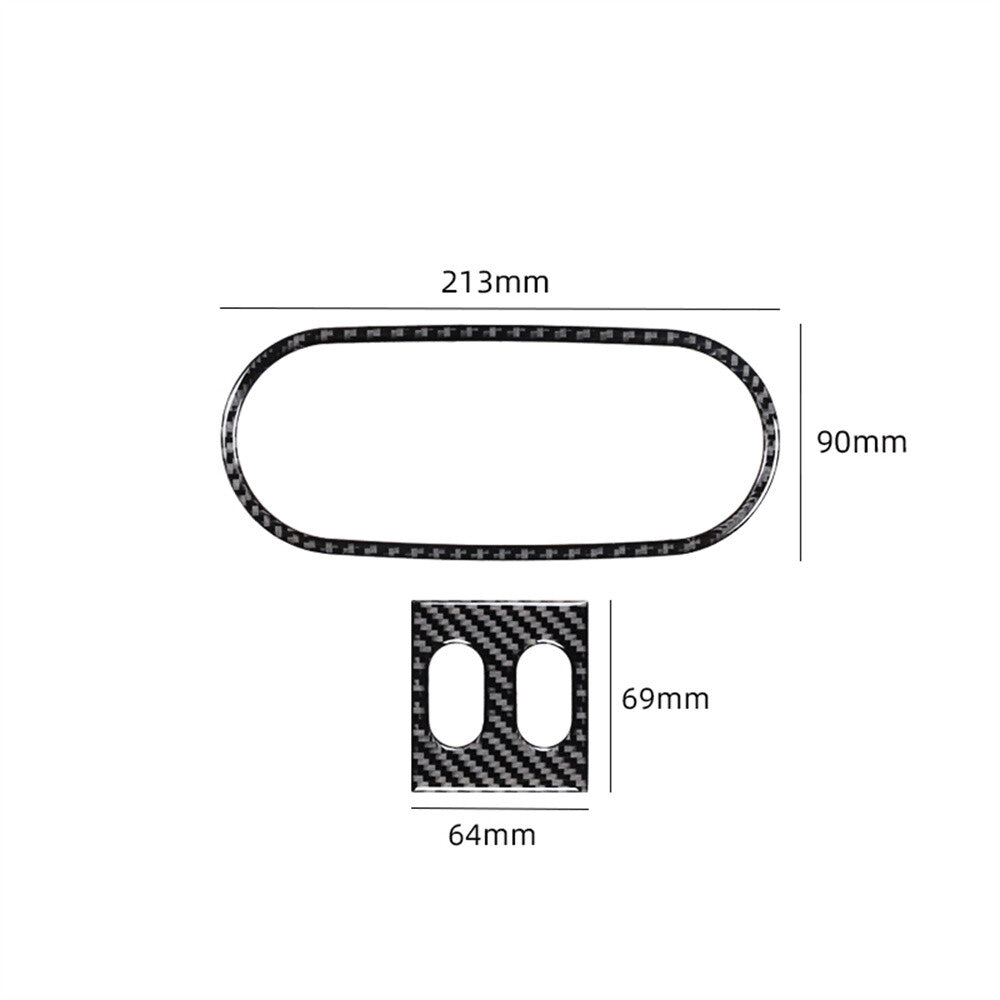 Carbon Fiber Car Roof Reading Light Lamp Panel Trim for Ford F-150 FX4 2004-2008