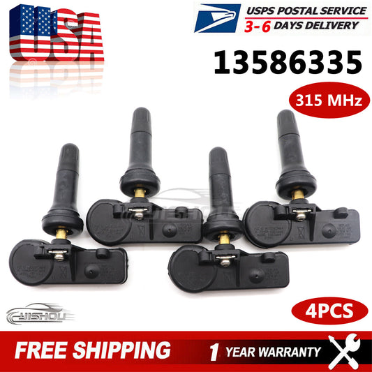4pcs Programmed TPMS Tire Pressure Monitoring Sensor for Chevy for GMC for Cadillac