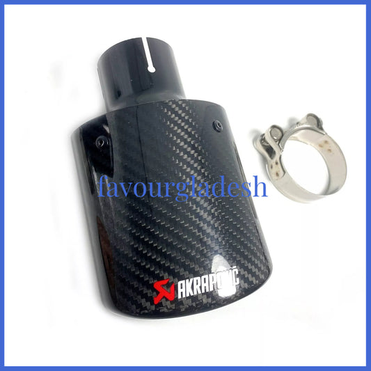 Oval Slanted Akrapovic Carbon Fiber Exhaust tip exhaust muffler pipe 70-105mm
