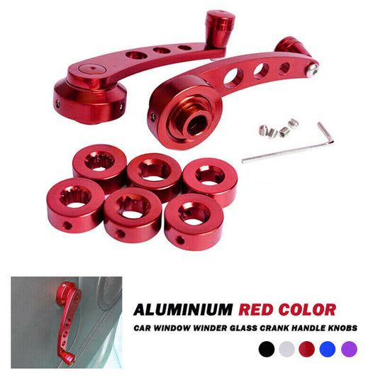 Red universal car barrel aluminum alloy window crank window lift door