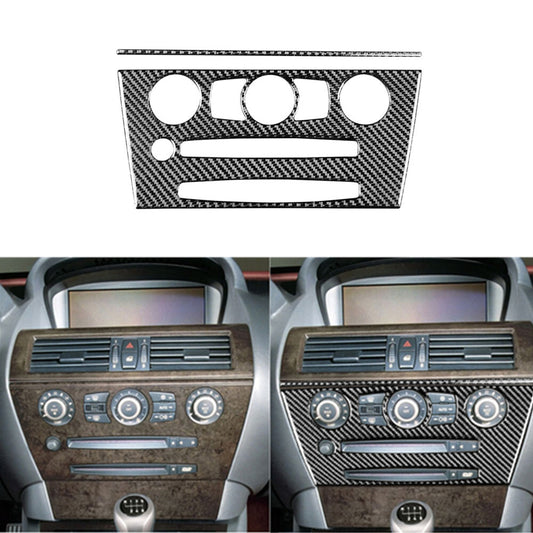 for BMW 6Series E63 E64 2004-2007 Carbon Fiber Central Console Panel Cover Trim