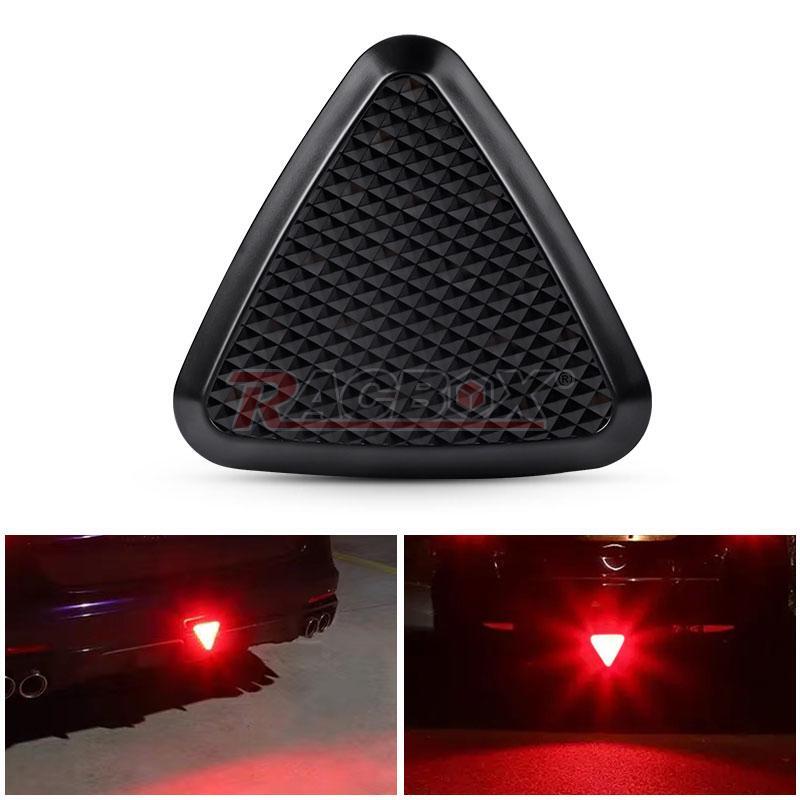 Car Triangle Red LED Rear Stop Bumper Tail 3rd Brake Flash Light Lamp Universal