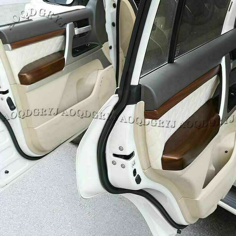 for Toyota for Land Cruiser 08-21 Wood Grain Inner Door Armrest Moulding Cover Trim