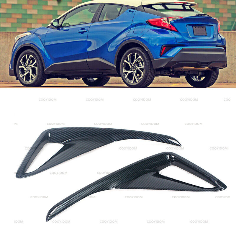 Rear Fog Lamp Bumper Light Cover Trim Carbon Fiber for Toyota C-HR CHR 2018-2022