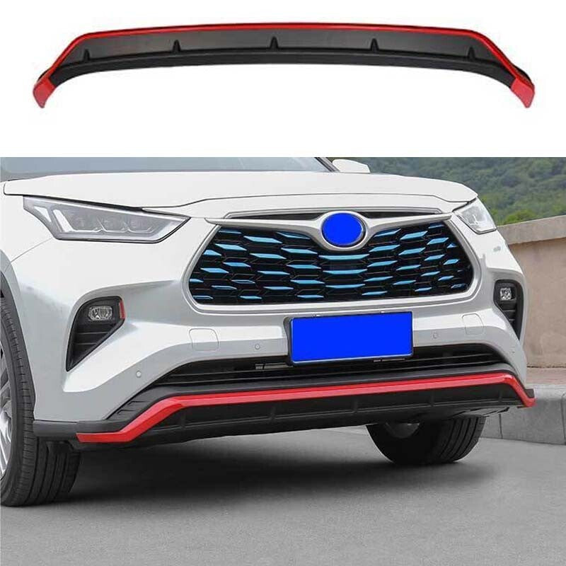Red Front Skid Plate Bumper Board Guard 2020-2022 1pc Fit for Toyota Highlander