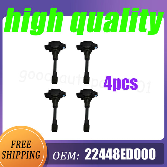 4 Ignition Coils 22448-ED000 for Nissan Altima Sentra Cube Rogue Versa