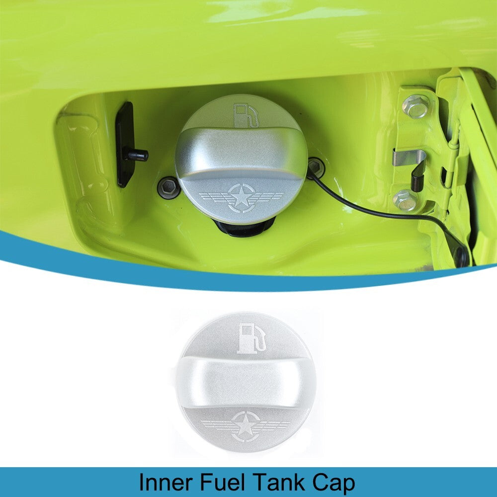 Silver Inner Fuel Filler Cover Door Gas Tank Cap Trim for Suzuki for Jimny 2019-2023