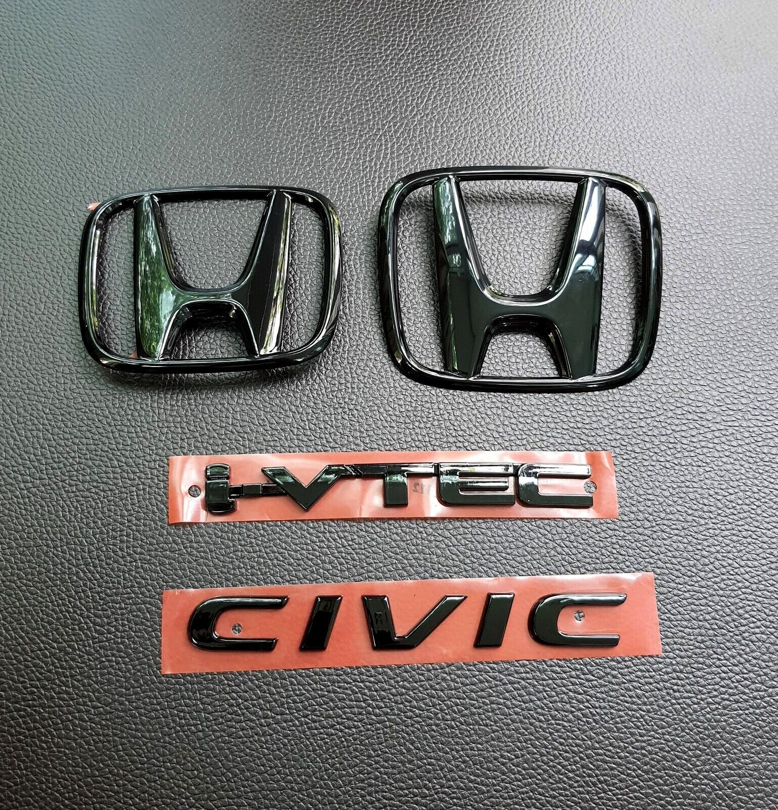 FIT SET Glossy BLACK for CIVIC FC FK LOGO EMBLEM BADGE FOR REAR for HONDA for CIVIC 2015-21