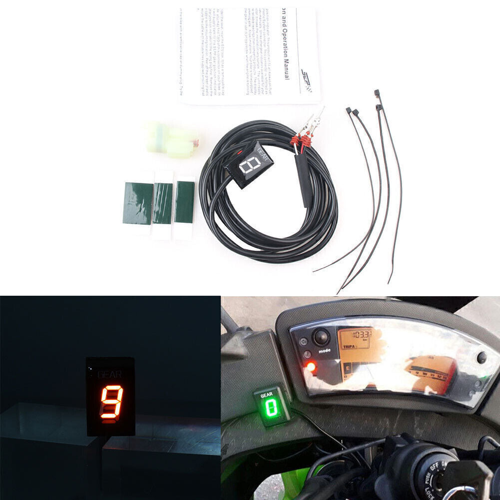 Gear Indicator Red LED Display for Kawasaki 250 300 Z250 Z800 Motorcycle