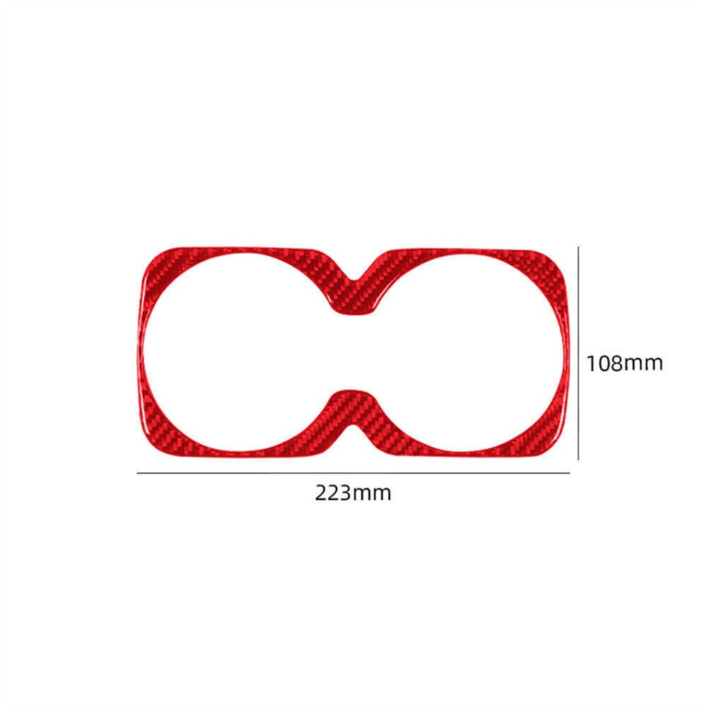 Red Carbon Rear Water Cup Holder Trim for Chevrolet Colorado / for GMC for Canyon 2015-22