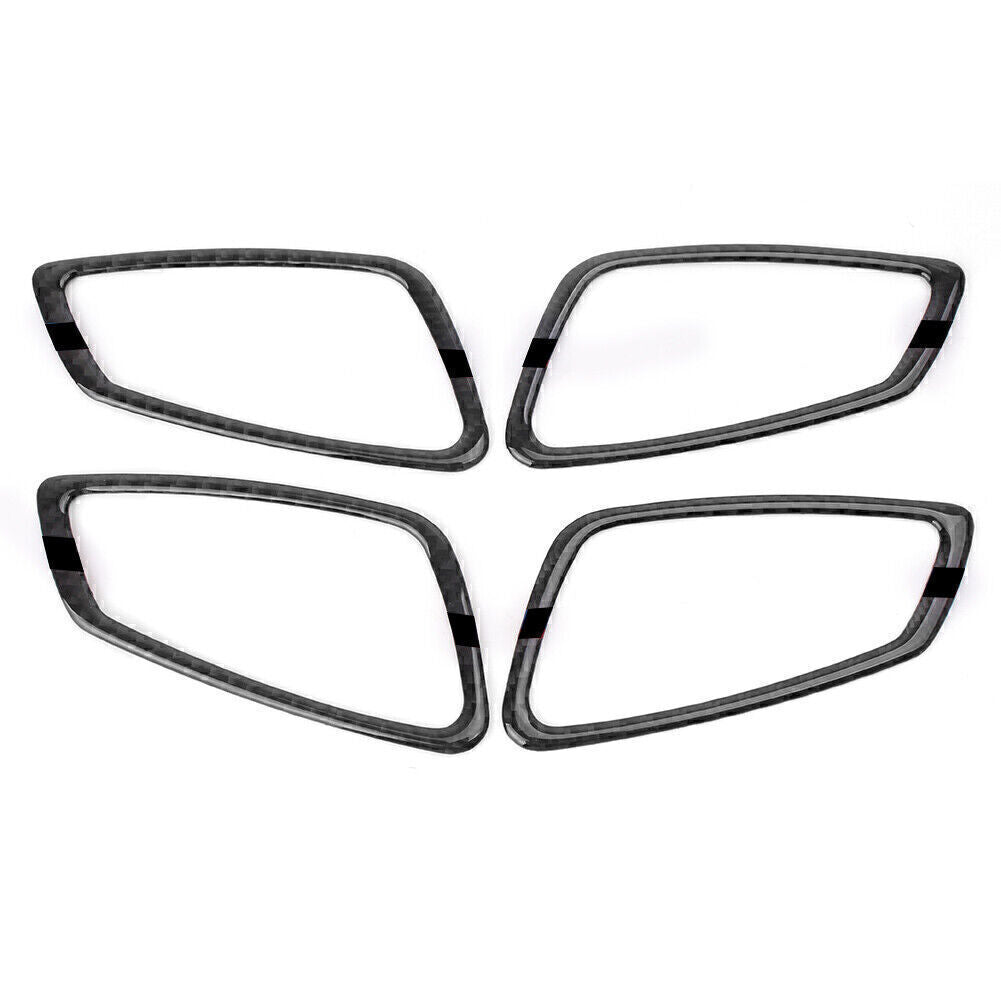 Carbon Fiber Car Interior Door Handle Frame Trim for BMW E90 E92 3 Series 05-12