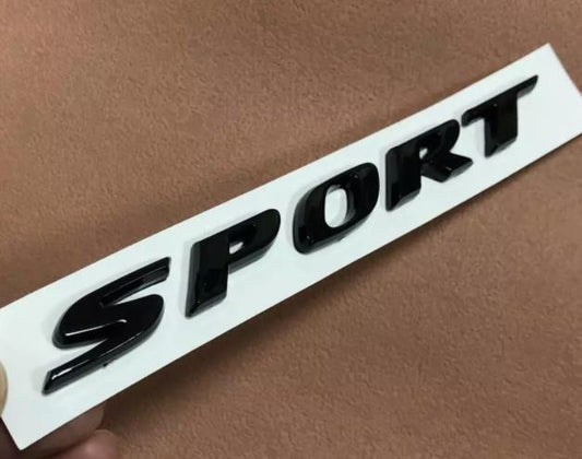 1x for Civic Gloss Black Sport Rear Trunk Letter Badge Emblem Nameplate Replace