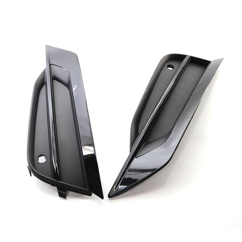 for Volvo S90 2017-2020 Black Front Bumper Fog Light Lamp Cover Trim Replace kit