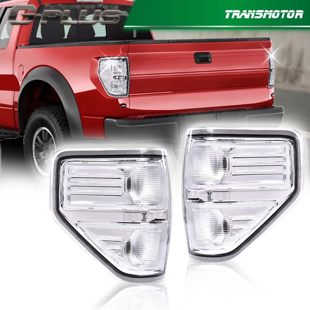 Suitable for 2009-2014 for Ford F-150 pickup chrome/clear rear taillight and brake light