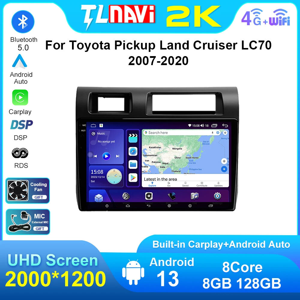 for Toyota Pickup for Land Cruiser LC70 79 Series Radio Auto Car Multimedia Player
