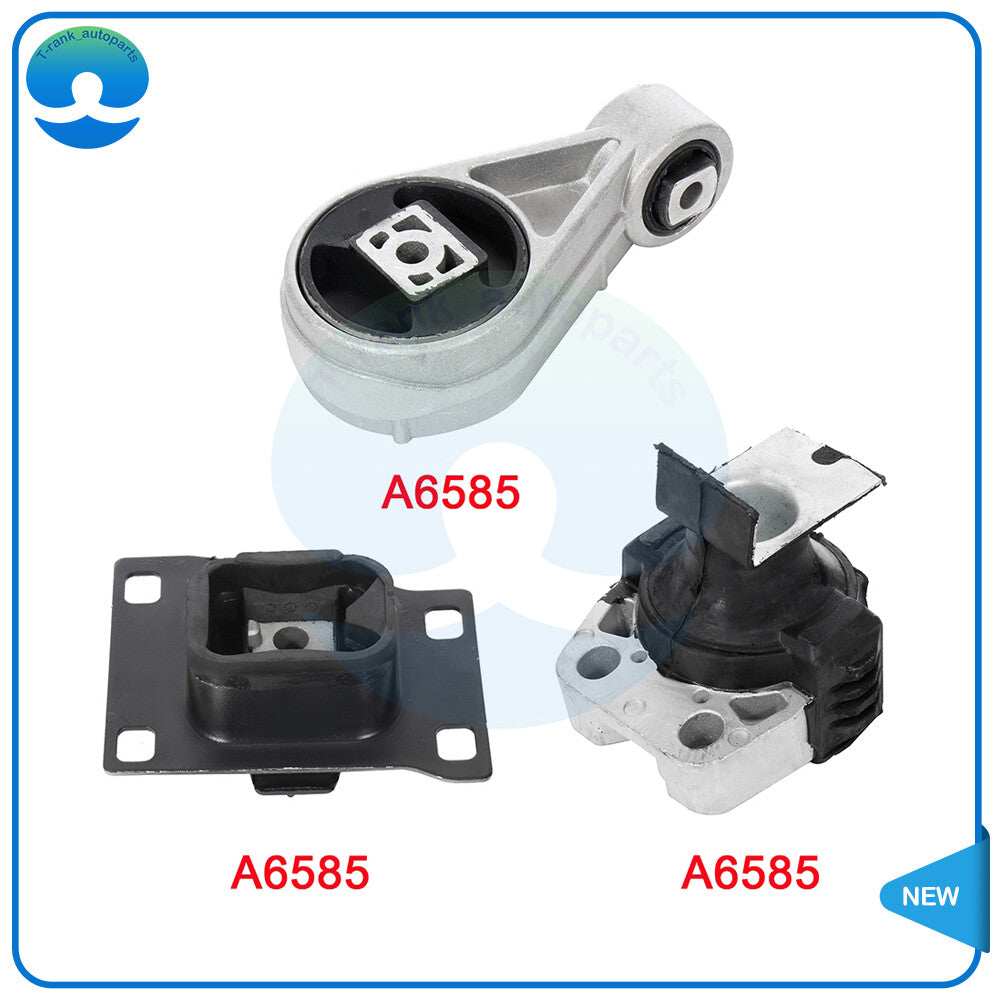 3PC Engine Motor  Automatic Transmission Mounts Set for 2005-2007 for Ford Focus