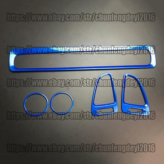 for Honda HRV HR-V 2016-20 Blue Interior dashboard LR air outlet vent trim 5pcs