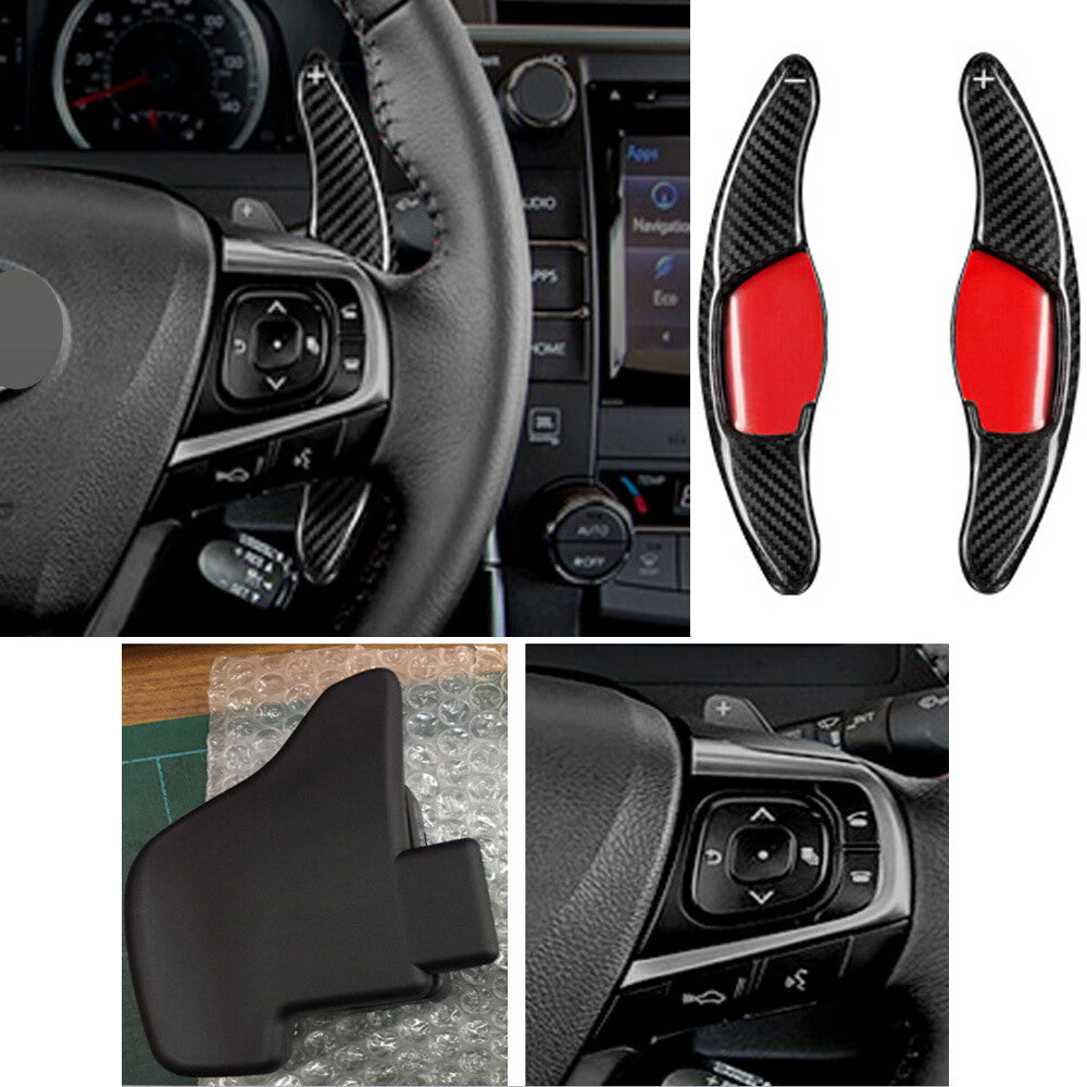 Carbon Fiber Steering Wheel Paddles Shifter For Toyot@ for Camry / for Corolla RAV4 Zelas