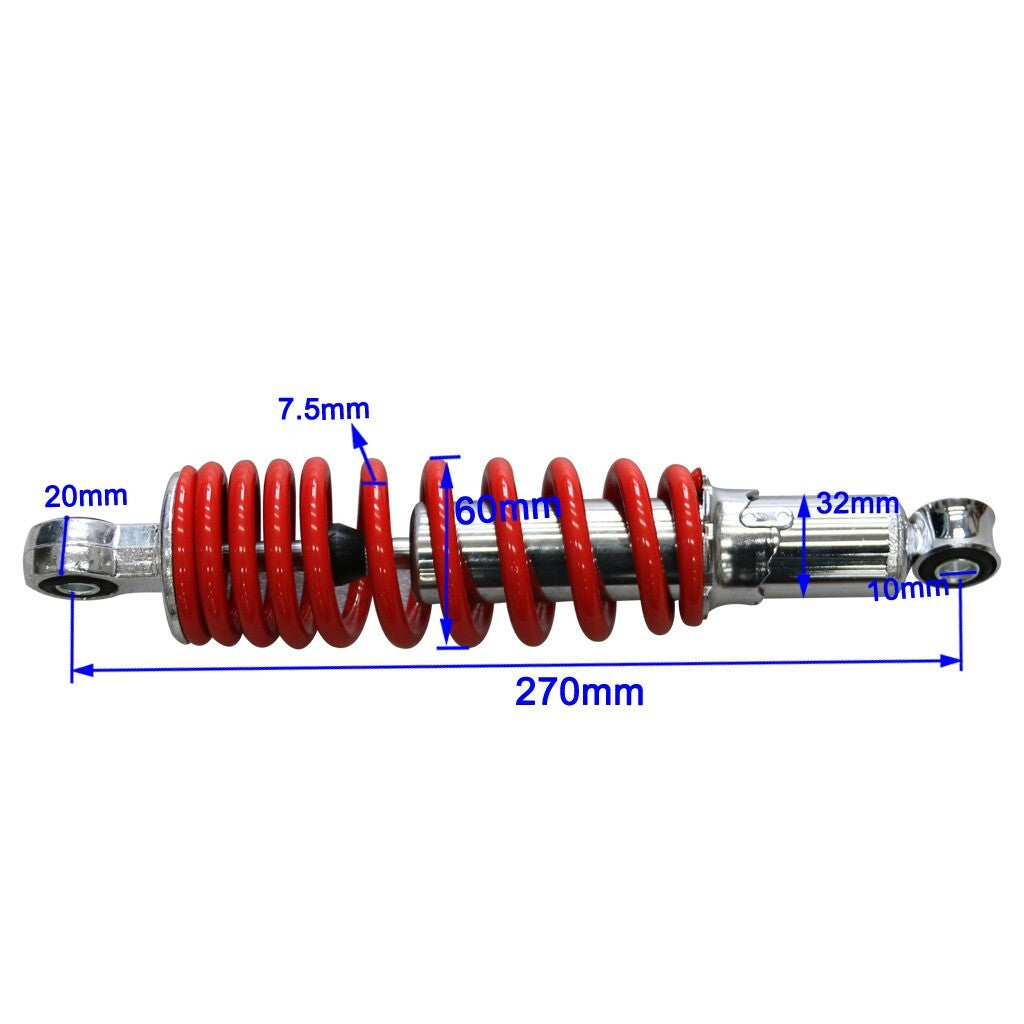 2x 270mm Rear Shock Absorbers ATV Quad Go Kart Pit Dirt Bike 4 Wheelers Scooter