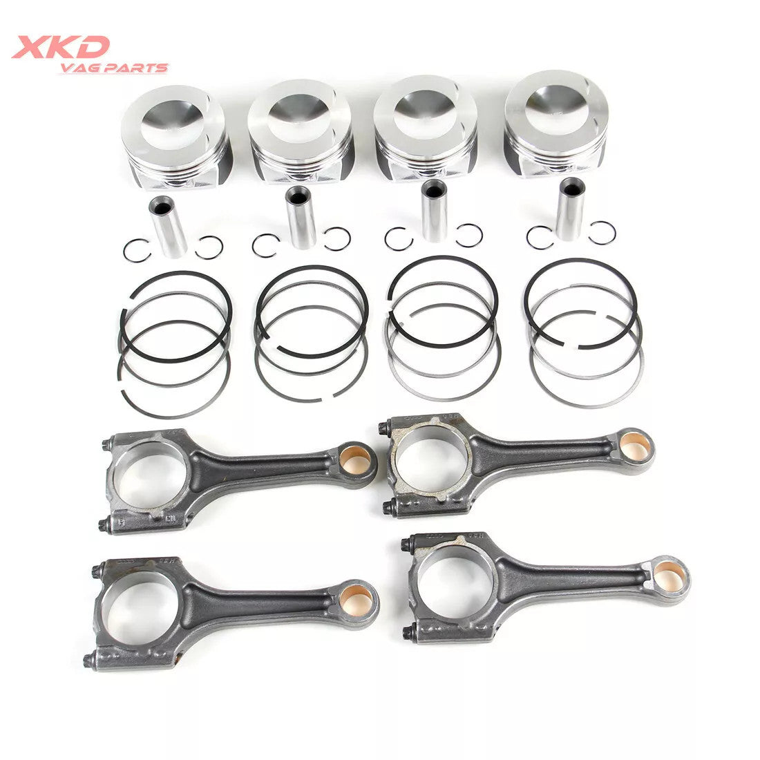 4  Piston Ring Assembly Con Rod 20mm Fits for Volkswagen for Golf , for Jetta , for Audi A4 BPY BPG BWT