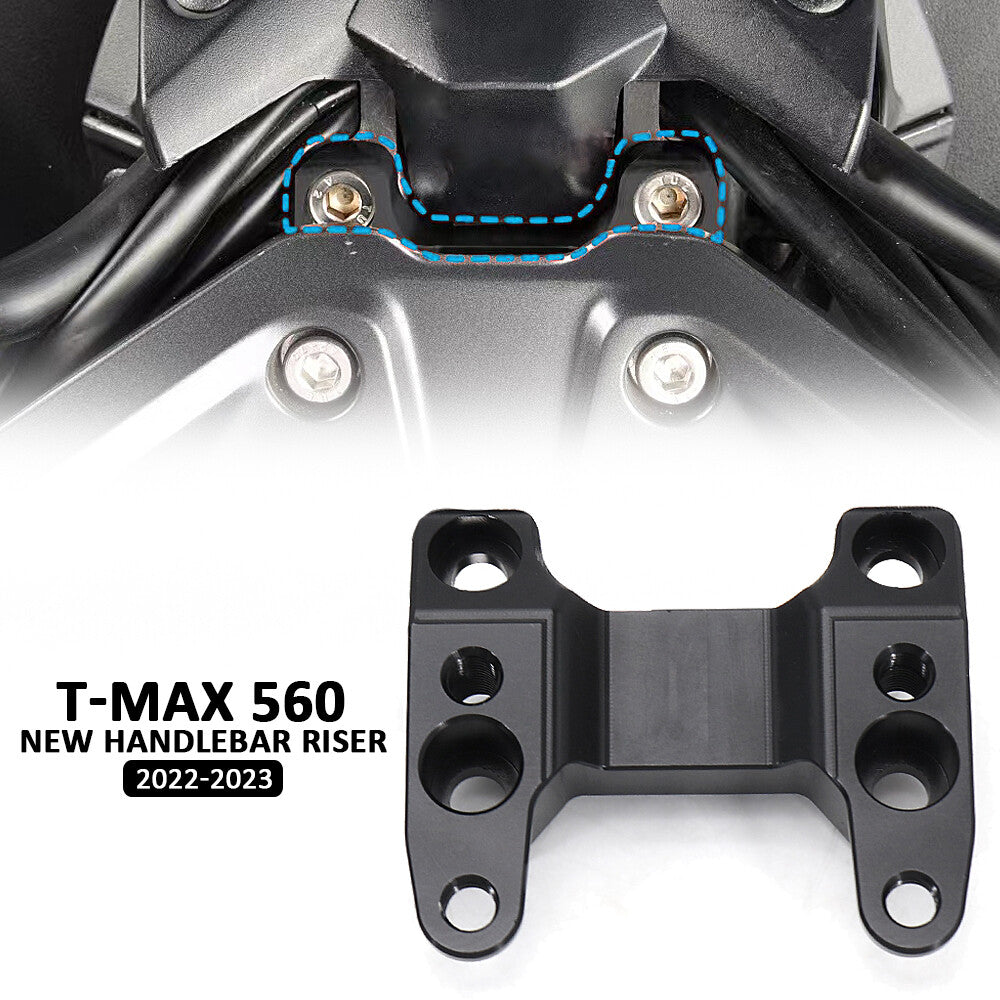 Dirt Bike Handlebar Riser Handle Bar Raisers Clamp Backs Black TMAX 560