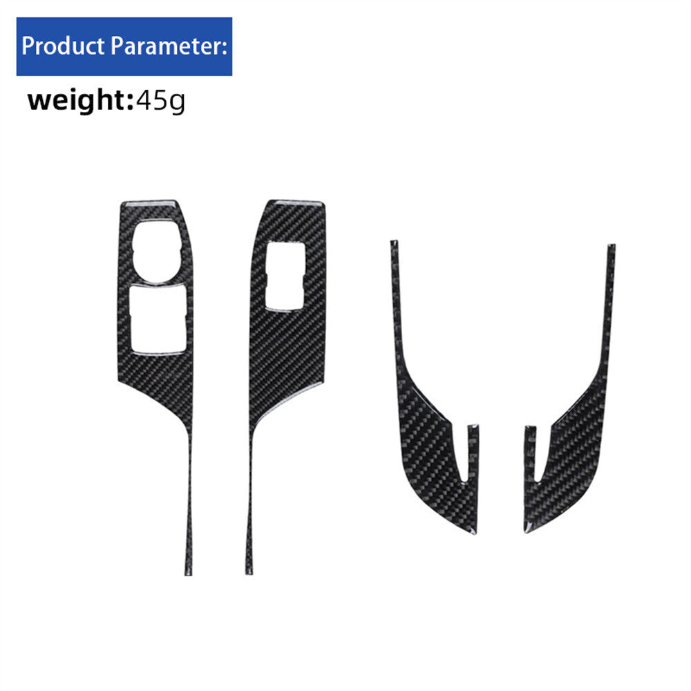 4Pcs Carbon Fiber Window Lift Switch Panel Cover for Chevy Camaro 2016-23 A-type