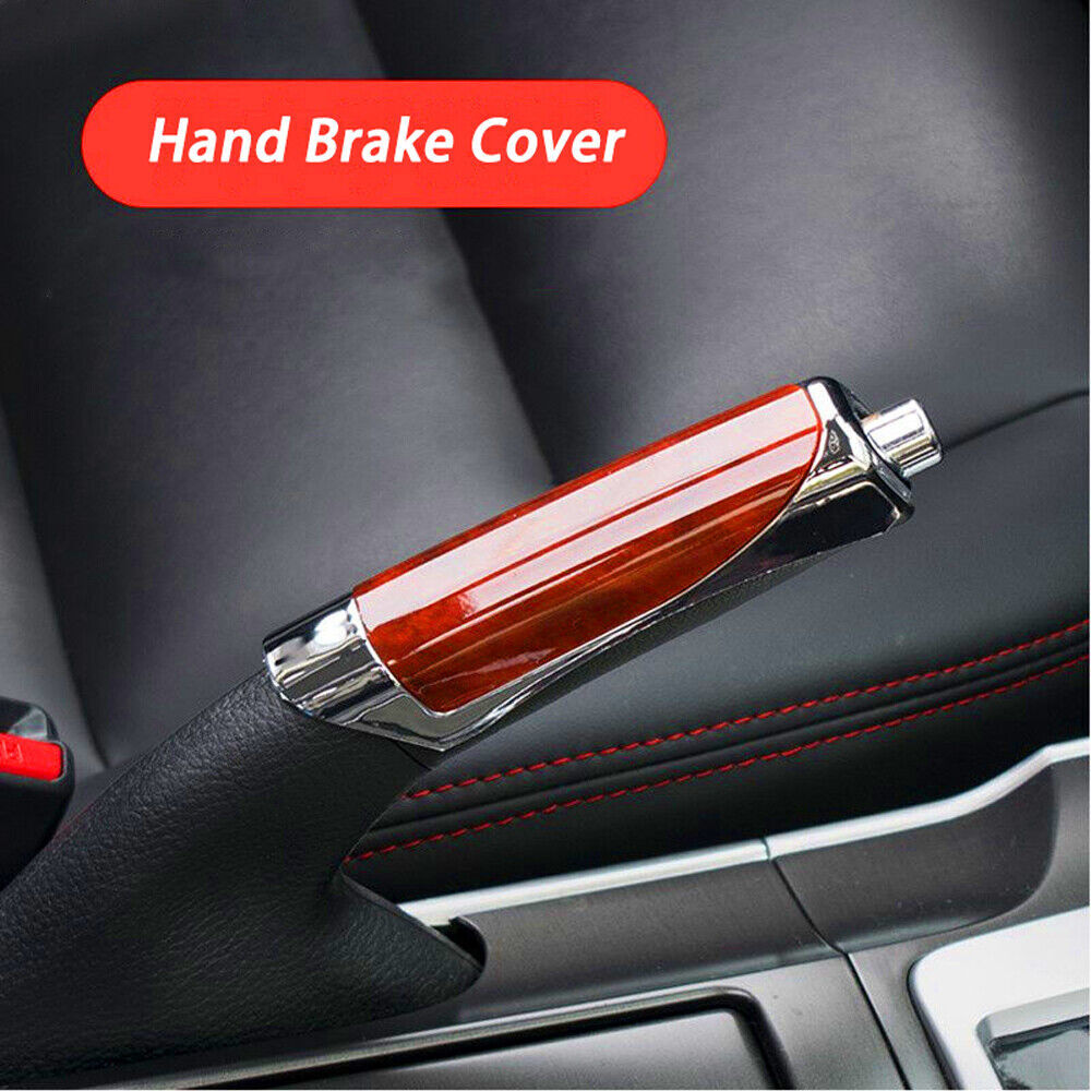 Red Carbon Fiber Style Car Handbrakes Protective Cover Car Interior
