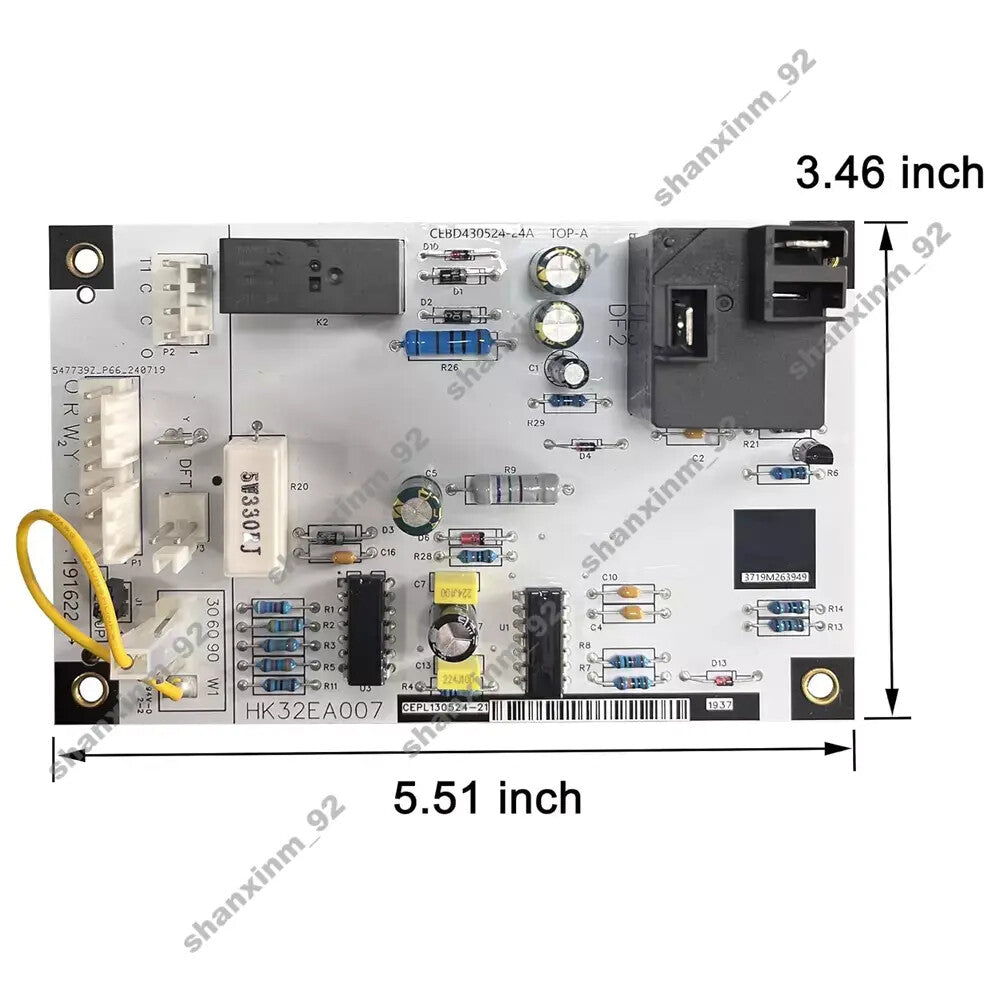 For HK32EA001/HK32EA007 DEFROST CONTROL BOARD REPLACES 1173636