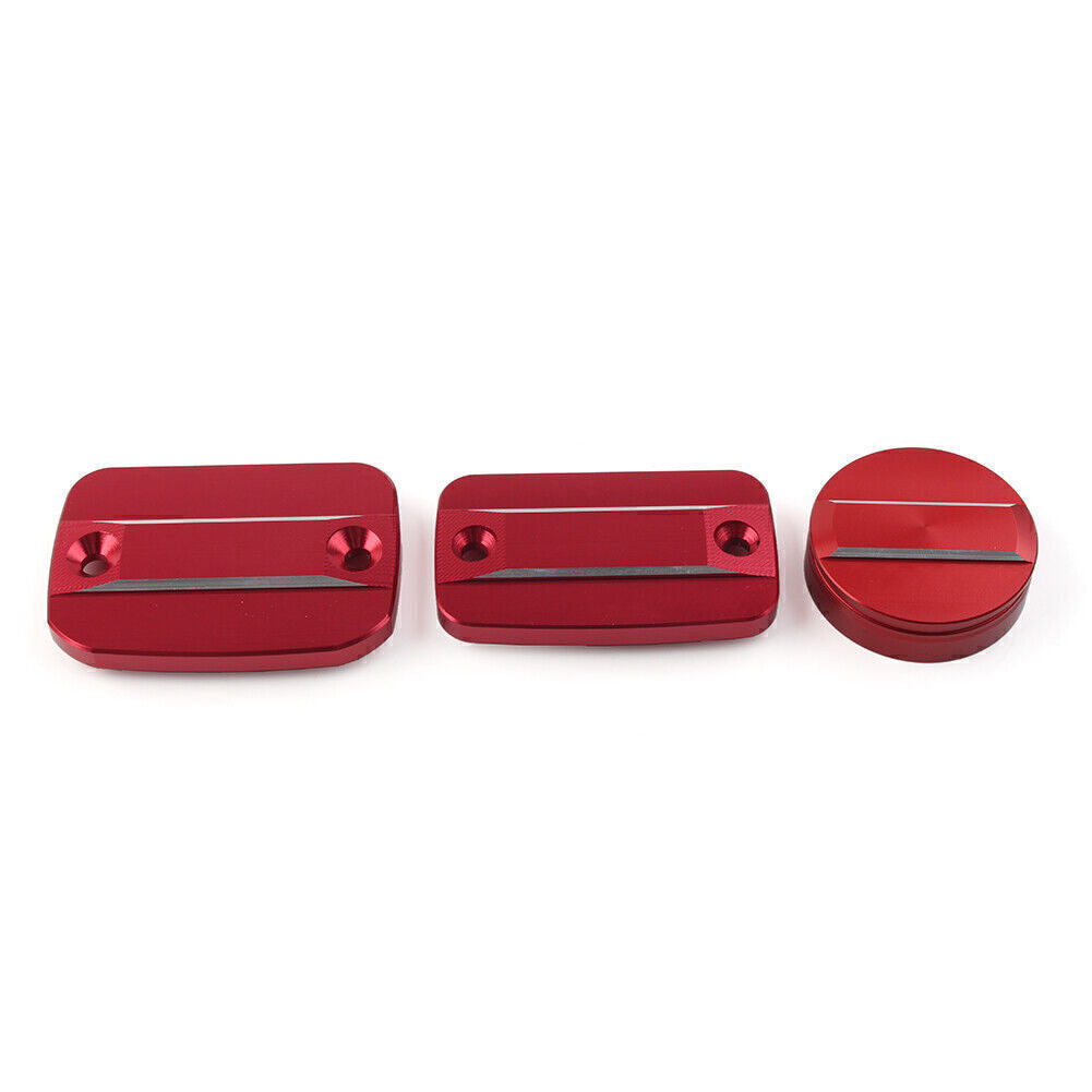 Front Brake Clutch Fluid Reservoir Cap Rear Brake Cover For Scrambler 1100 RED