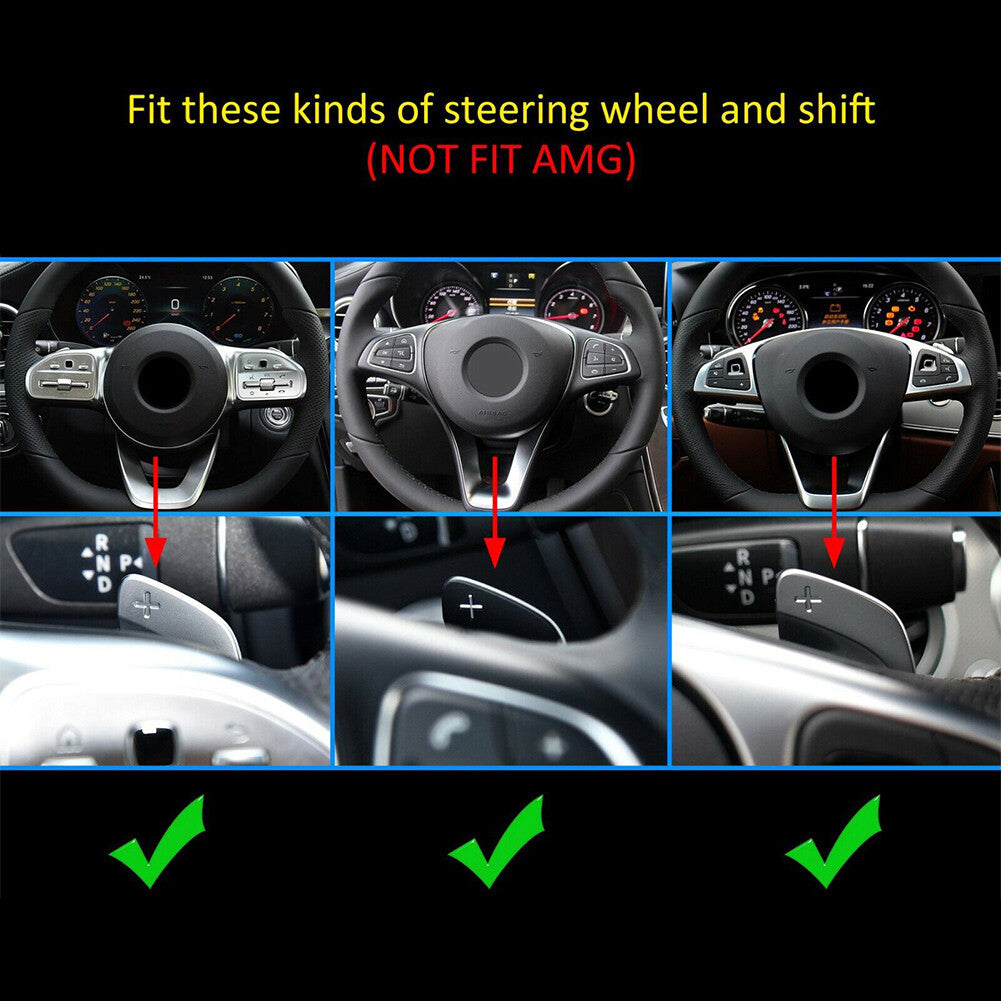 for Mercedes-Benz A/B/ Carbon Fiber Look Steering Wheel Paddle Shifter Extension