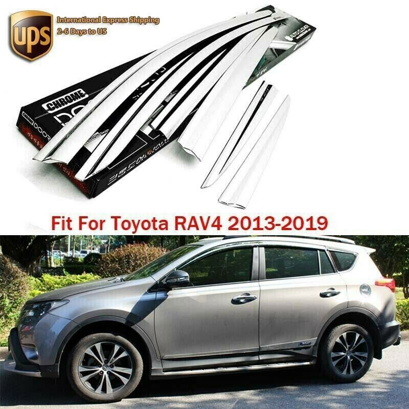 for Toyota RAV4 2013-2018 silver Window Visor Vent Sun Shade Rain Guard Shield