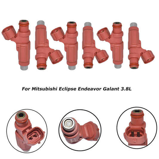 6pcs Fuel Injectors For 04-2012 for Mitsubishi Eclipse Endeavor Galant 3.8L HDB305F