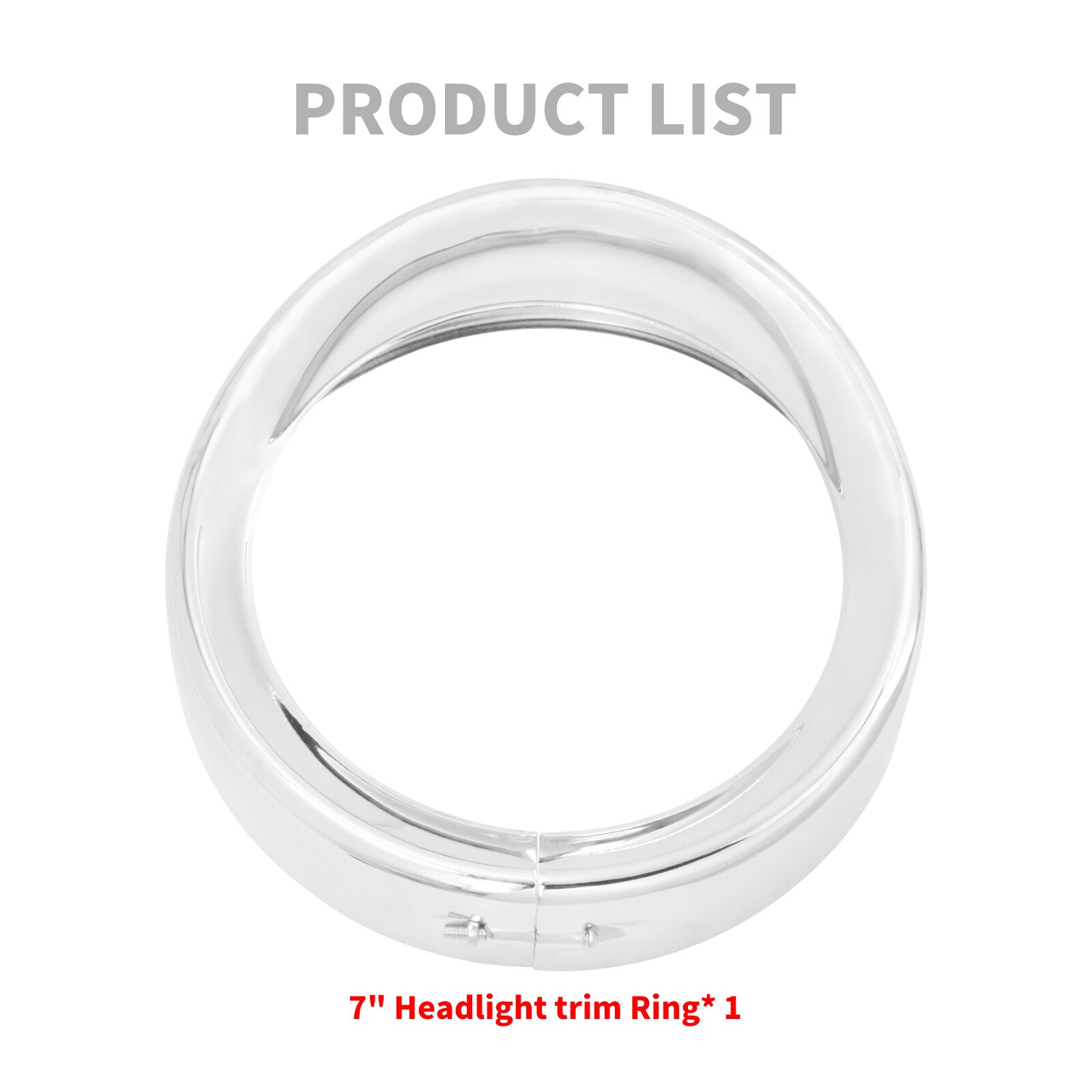 Chrome 7 Headlight Trim Ring Visor Bezel for Harley Street Electra Glide 08-13