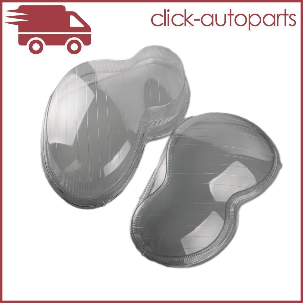 Fits For 01-07 W203 C-Class 2Pcs Front Left Right Side Headlight Cover Lens