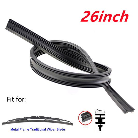 4-Pack 26-inch Car Frame Windshield Scraper Replacement Strips