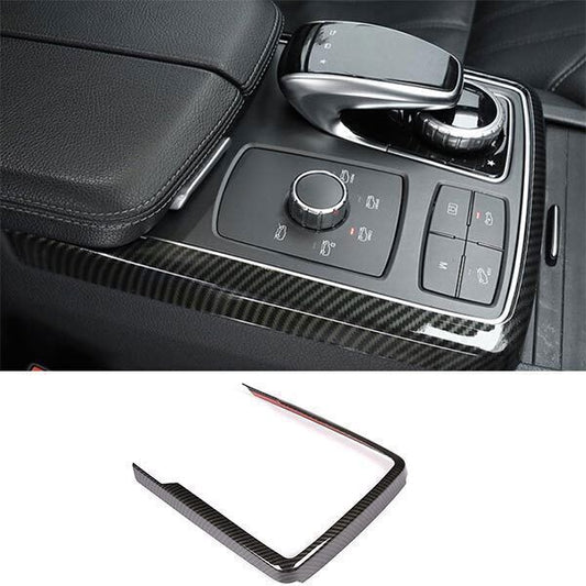 Inner Console Gear Shift Panel Frame Trim Carbon Fiber for Benz GLS GLE 2016-19