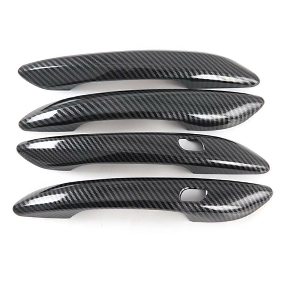 Exterior Side Door Handle Cover Trim for Hyundai for Elantra 2021 Carbon Look 4PCs