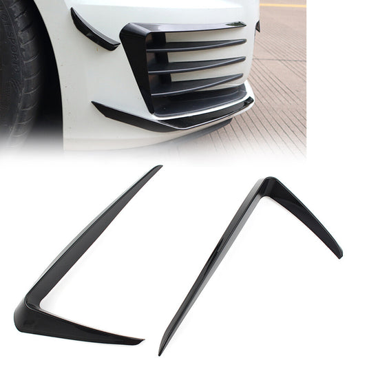 for VW for Golf 7 GTI 2013-2016 Front Bumper Fog Light Lamp Cover Trim Glossy Black